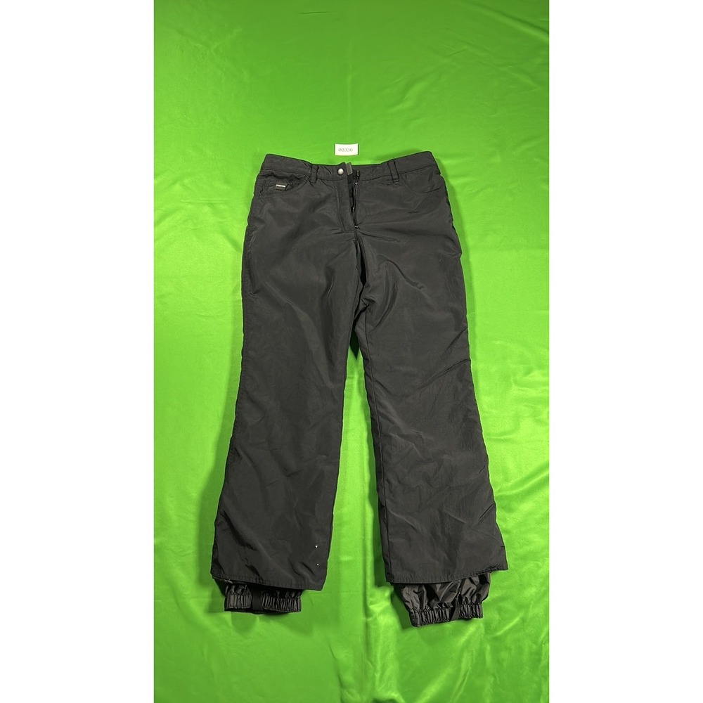 Vintage Fera Black Womens Insulated Ski Pants Size 8S Short Snowboard